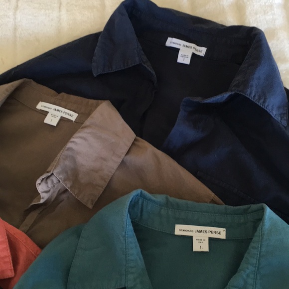 BUNDLE OF FIVE James Perse button down tops size 1 - Picture 4 of 5